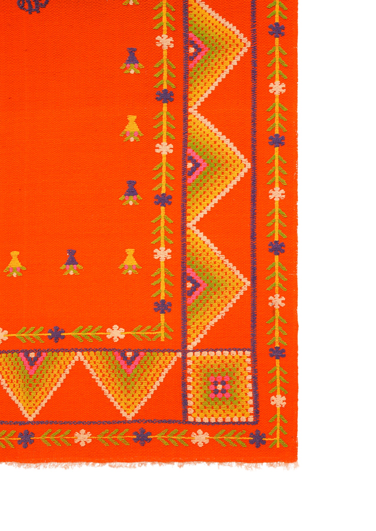 Antique Scandinavian Textile Embroidery 8' x 5'6"