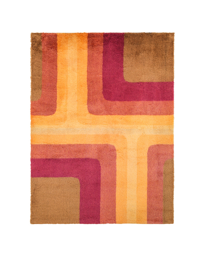 Vintage Retro Scandinavian Rug 7'1" X 5'5"