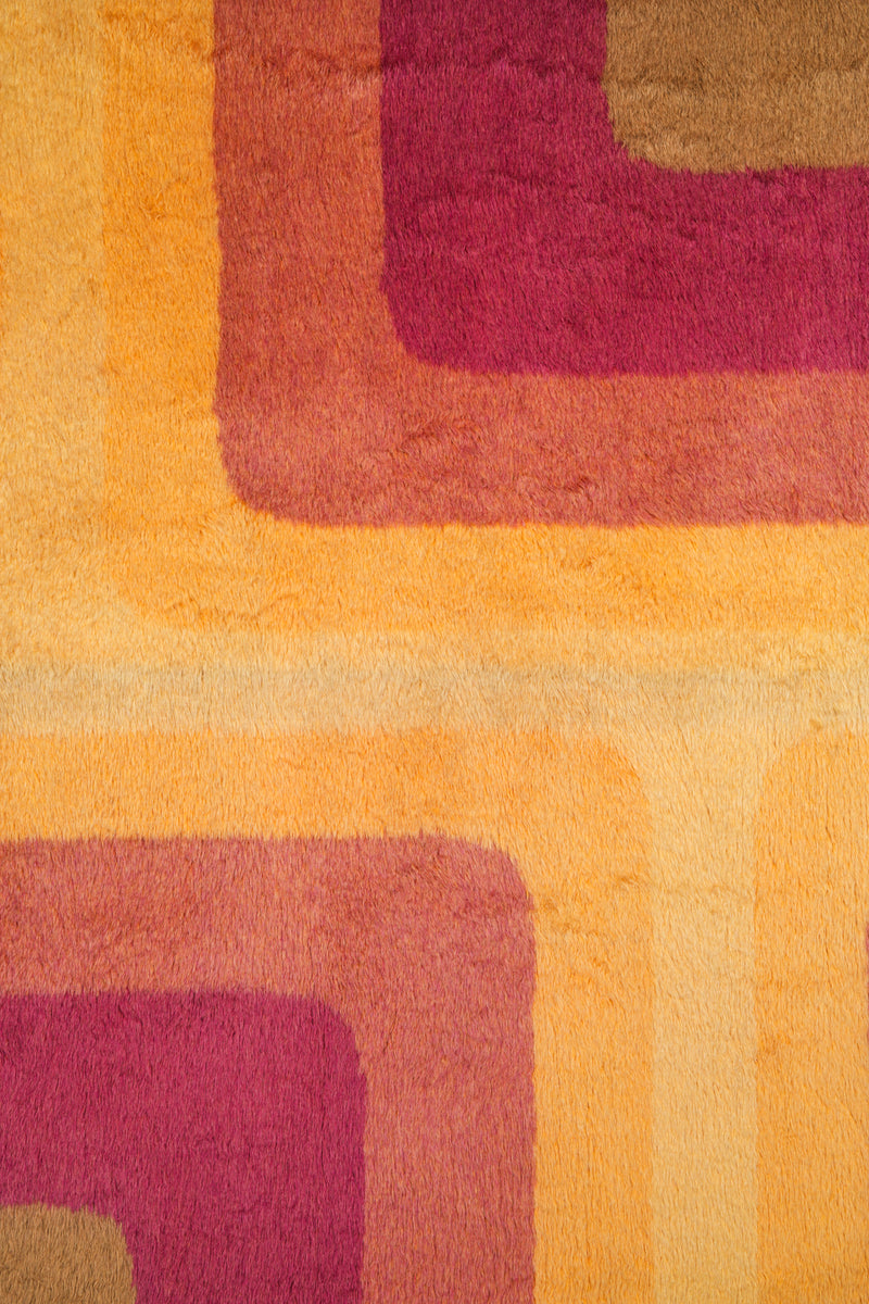 Vintage Retro Scandinavian Rug 7'1" X 5'5"