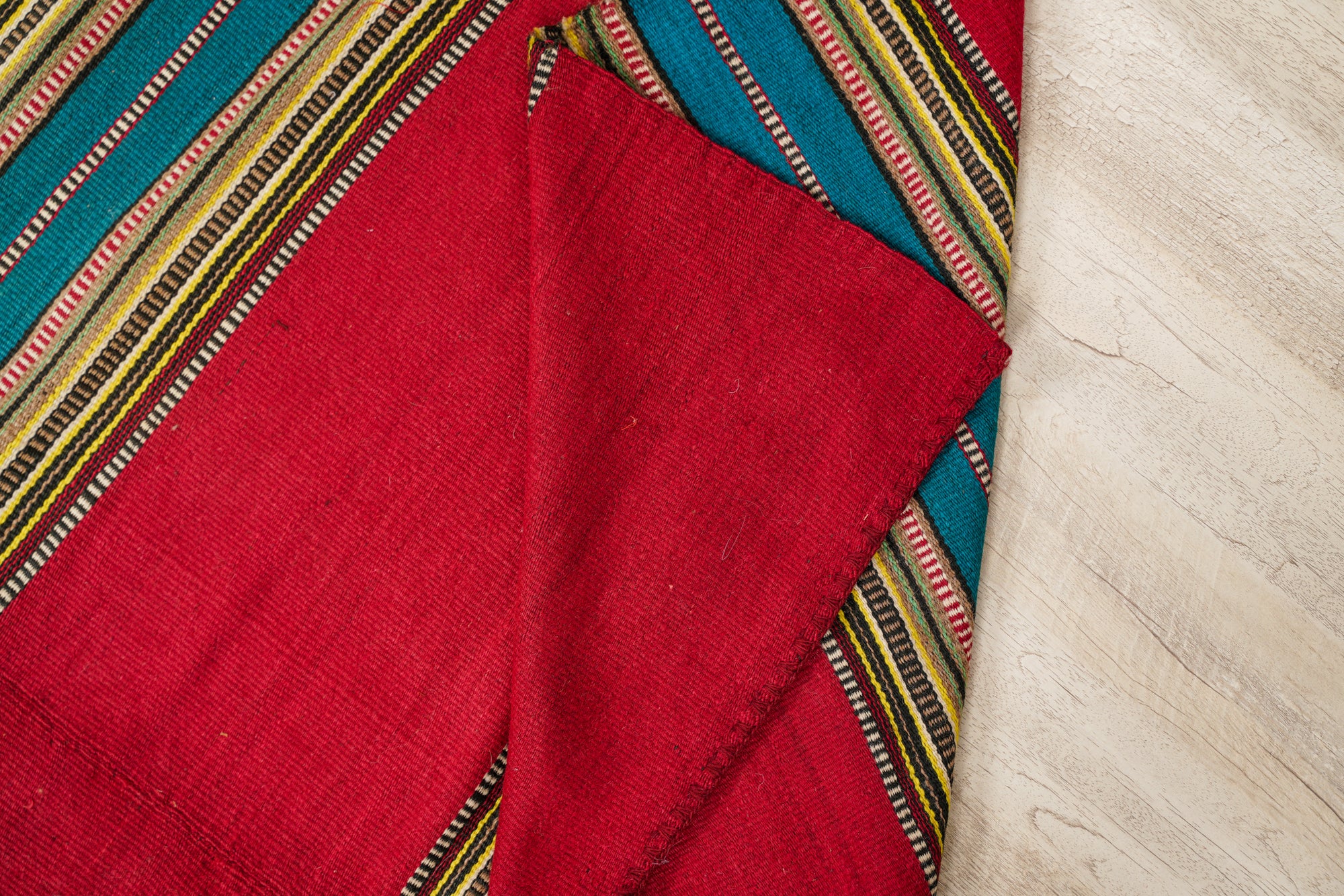 Vintage Macedonian Wool textile 6'9" x 5'