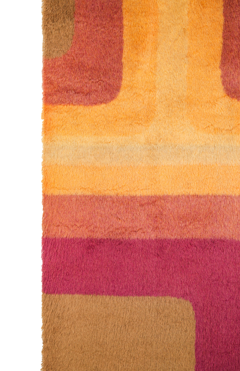 Vintage Retro Scandinavian Rug 7'1" X 5'5"