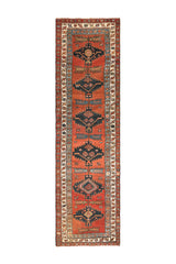 Antique Armenian Karabagh Hallway Runner Rug 11' x 3'5"