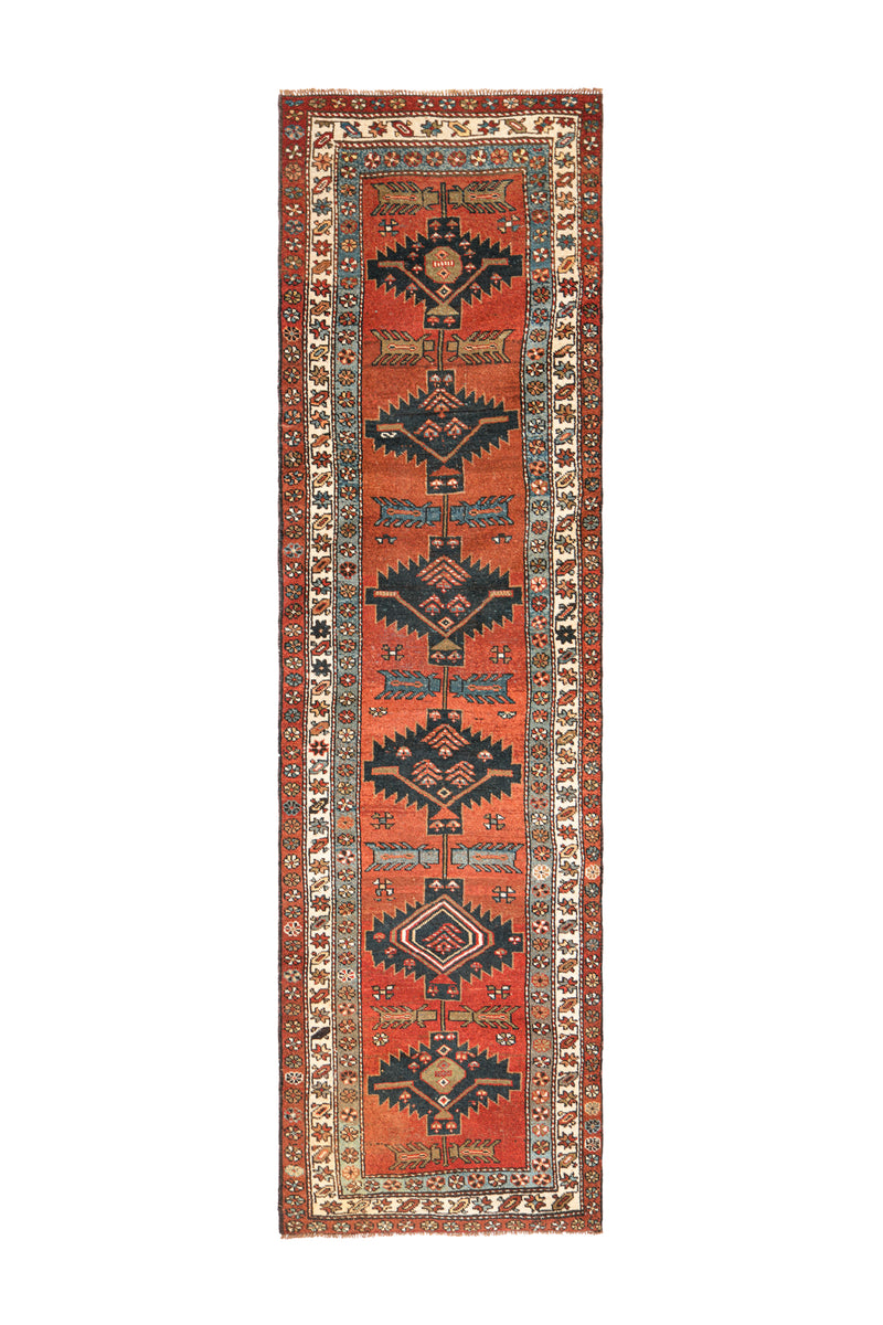Antique Armenian Karabagh Hallway Runner Rug 11' x 3'5"