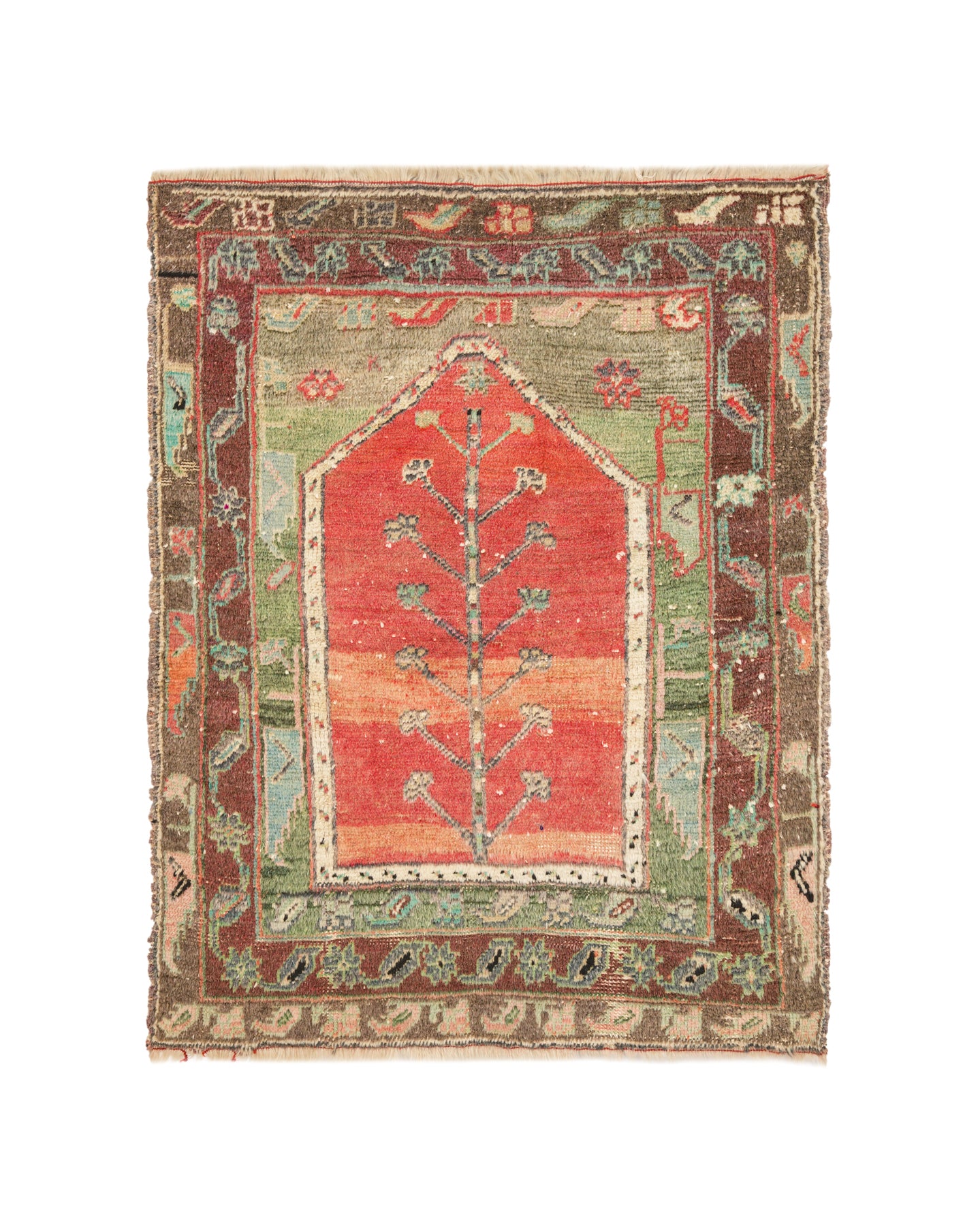 Antique Anatolian Konya Rug 3'9" X 3'