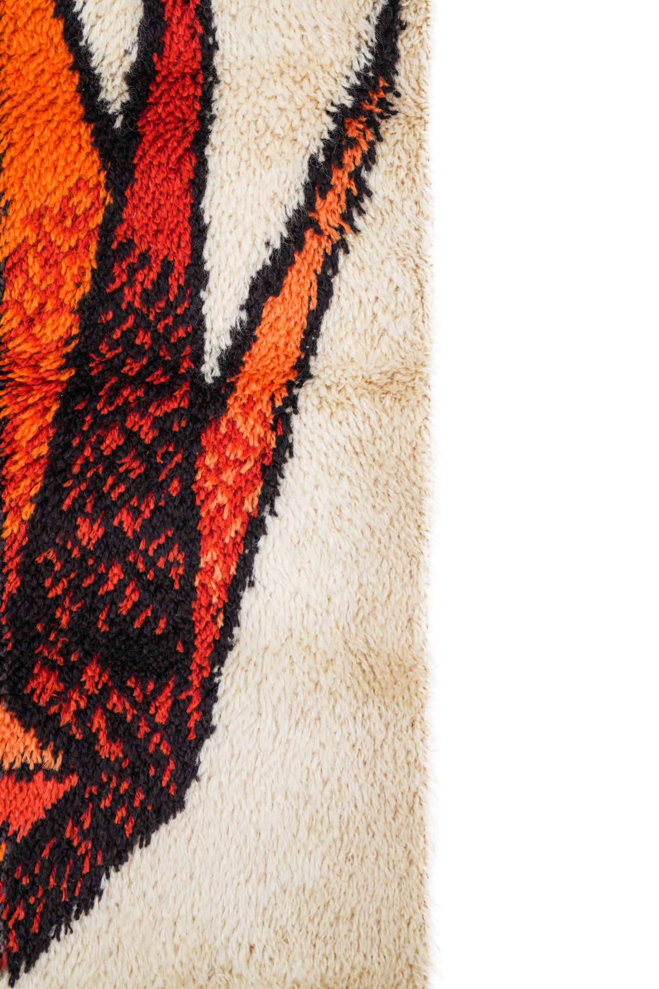 Vintage Scandinavian Rya Rug 3'2" x 2'4" (Danish EGE)