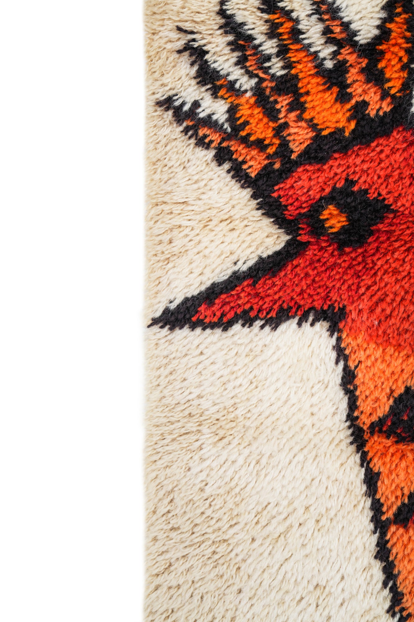 Vintage Scandinavian Rya Rug 3'2" x 2'4" (Danish EGE)