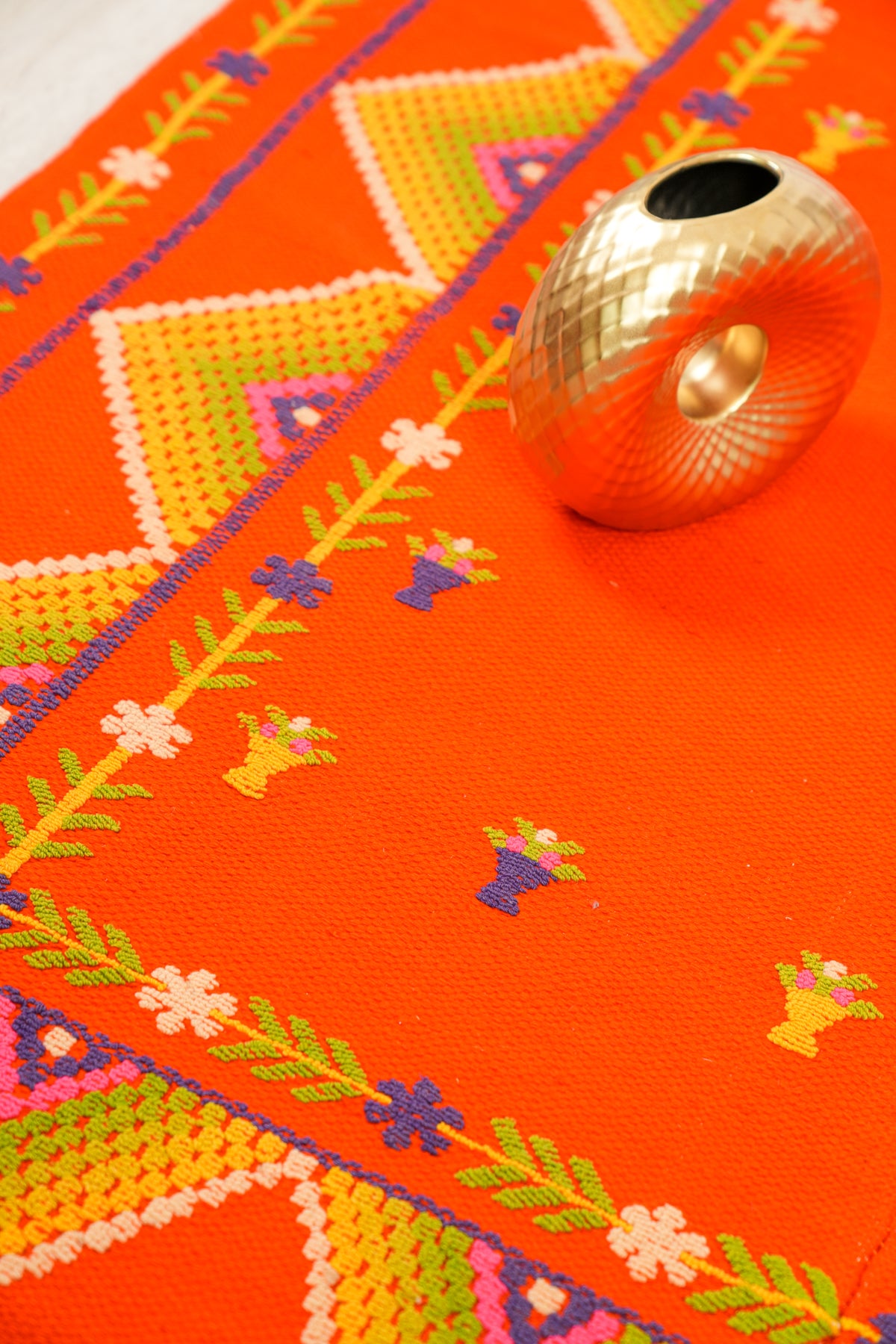 Antique Scandinavian Textile Embroidery 8' x 5'6"