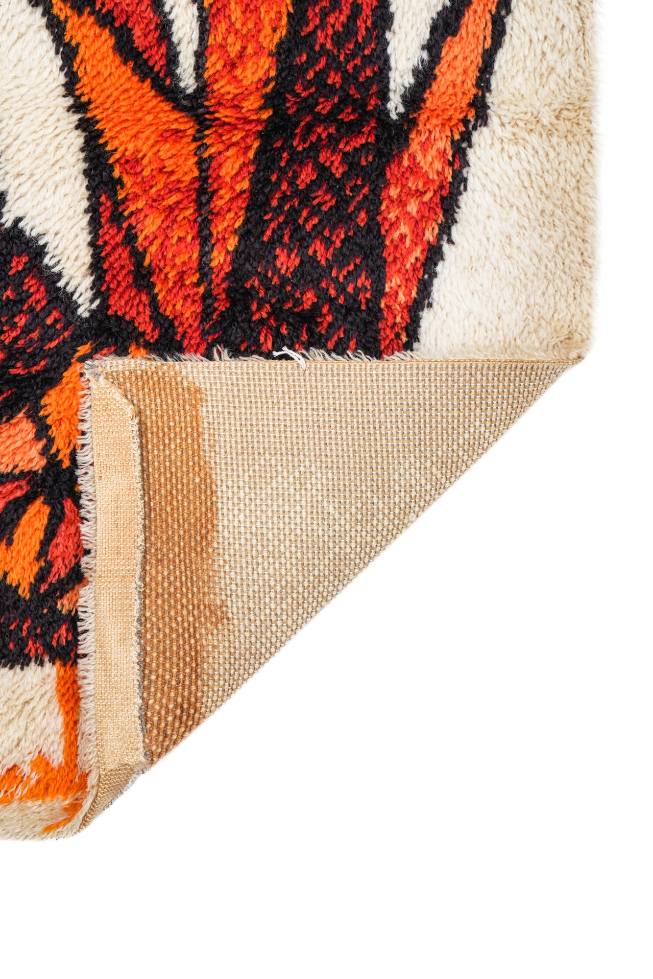 Vintage Scandinavian Rya Rug 3'2" x 2'4" (Danish EGE)