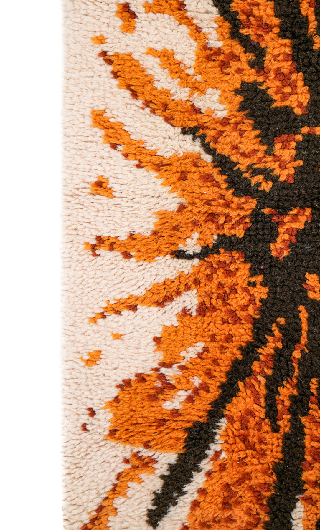 Vintage Scandinavian Rya Shag Rug 5'3" x 2'2"
