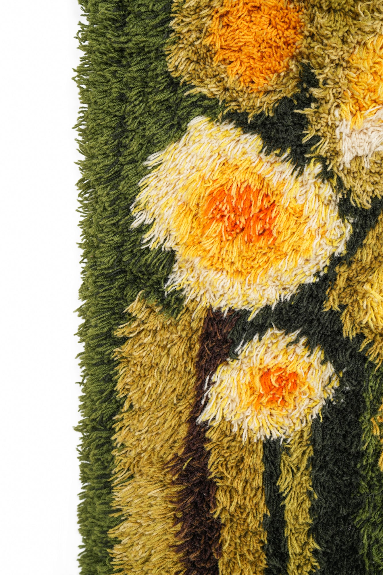 Vintage Scandinavian Rya Rug 5' x 3'