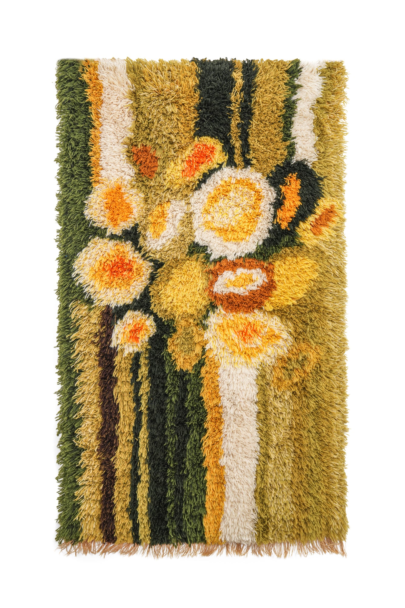 Vintage Scandinavian Rya Rug 5' x 3'