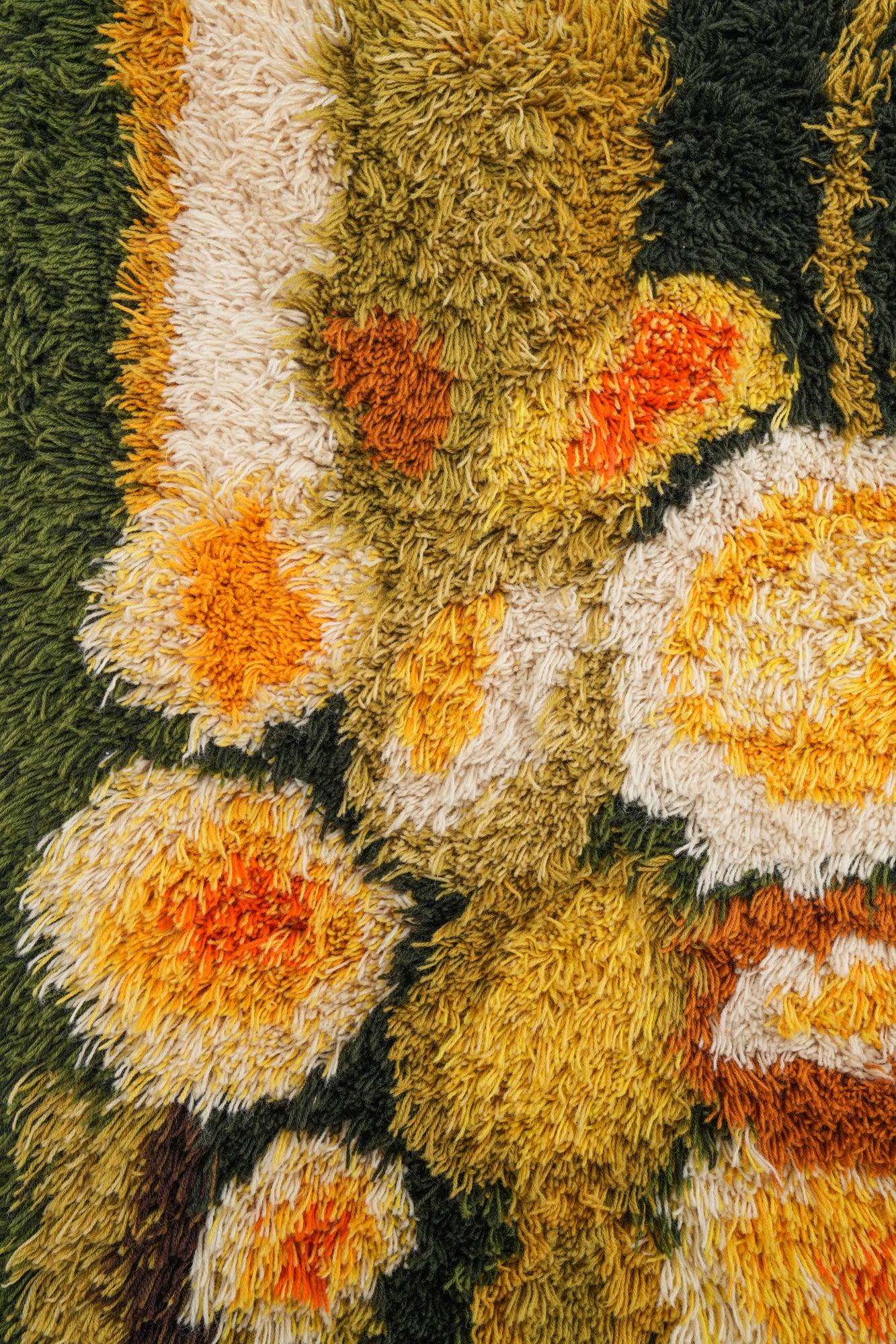 Vintage Scandinavian Rya Rug 5' x 3'