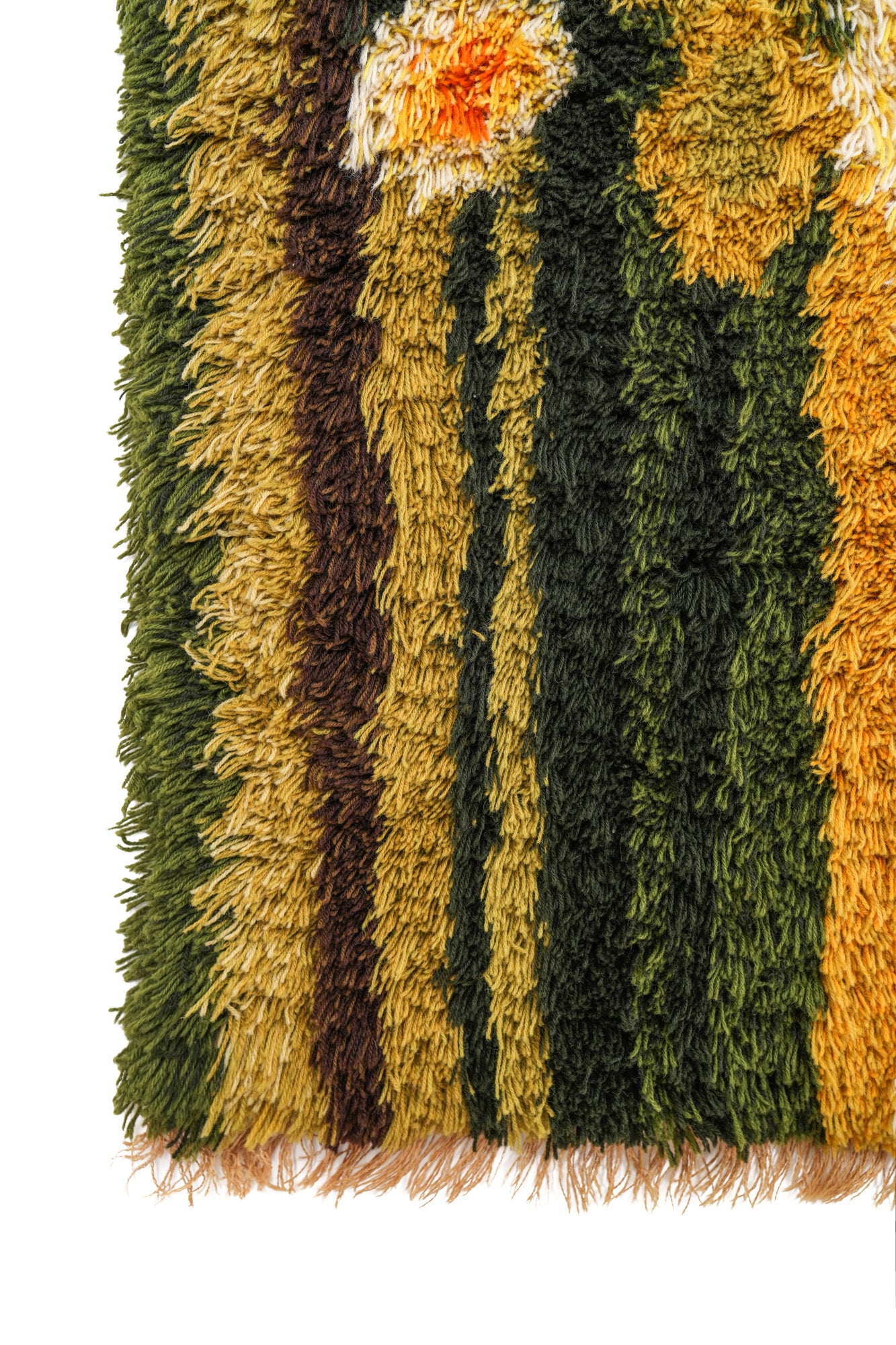 Vintage Scandinavian Rya Rug 5' x 3'