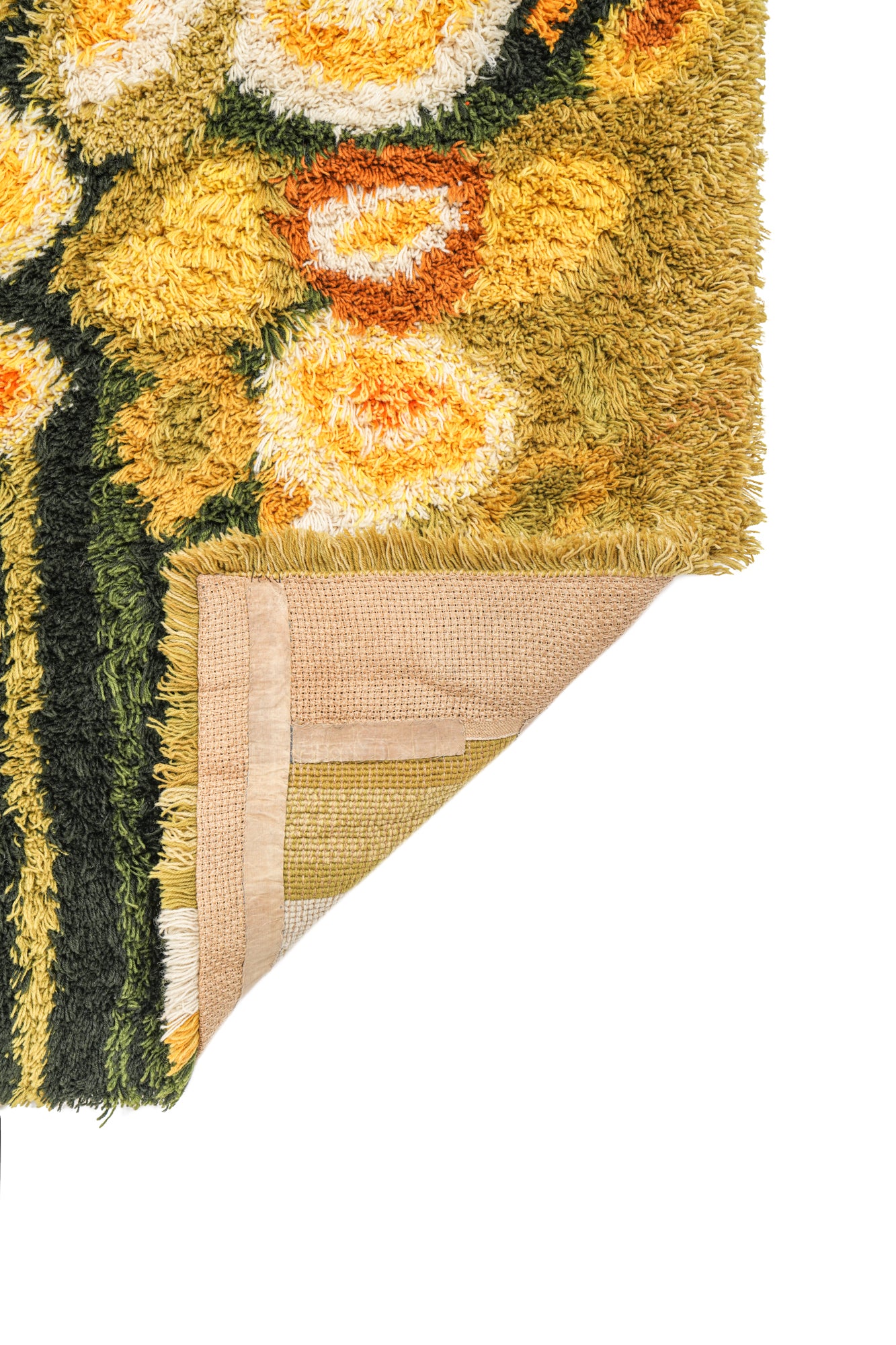 Vintage Scandinavian Rya Rug 5' x 3'