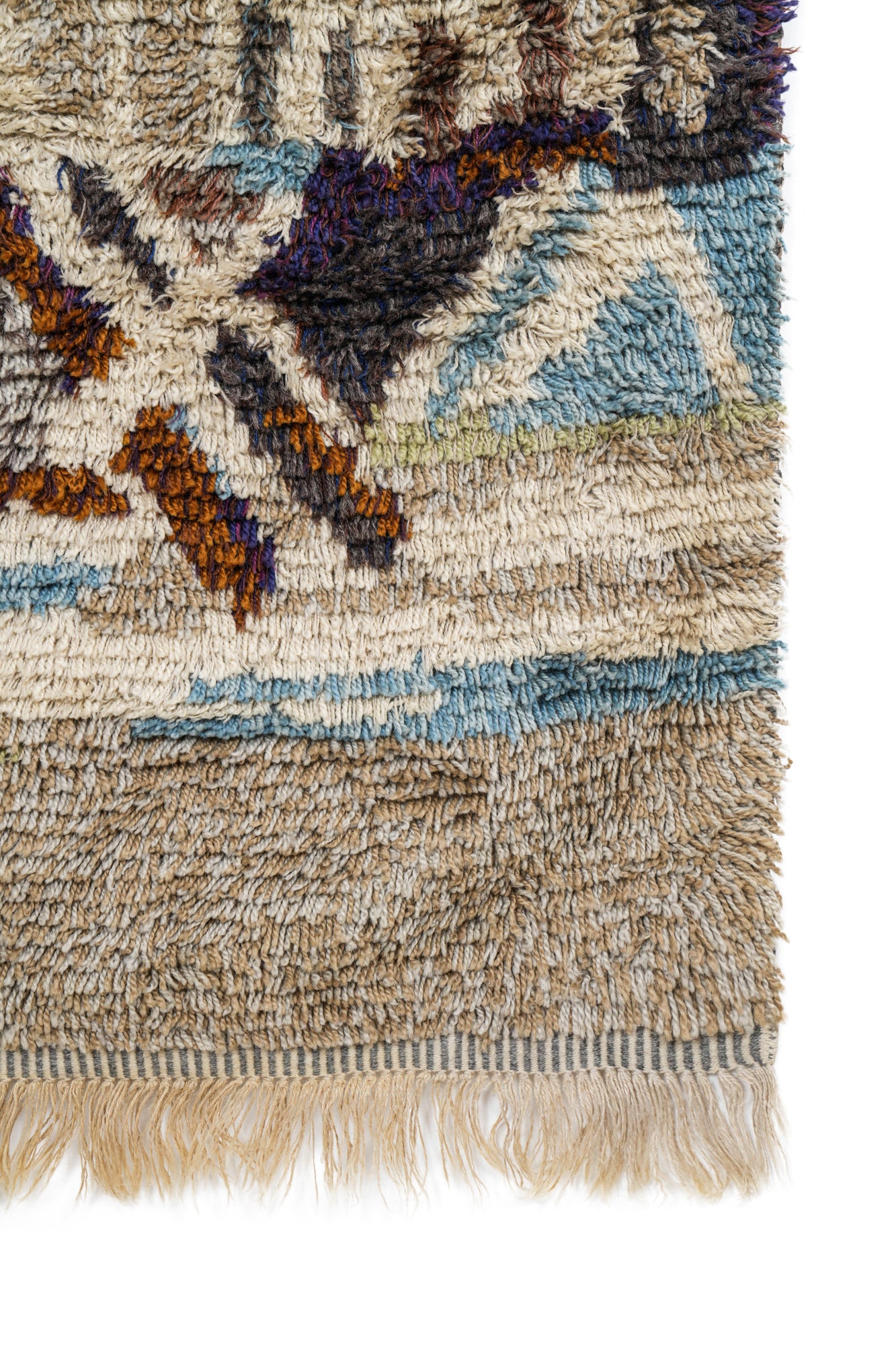 VINTAGE SCANDINAVIAN RYA RUG 4'10" x 2'6"