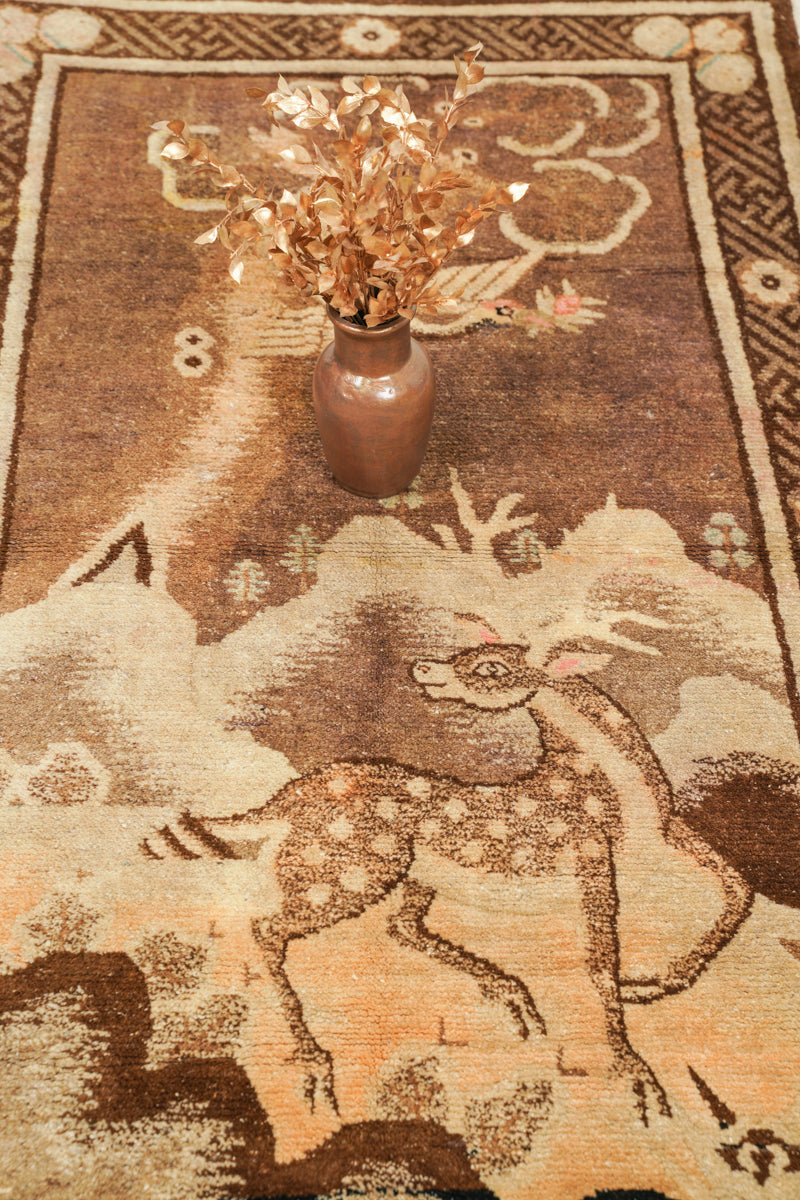 Antique Pao Tao Mongolian Rug 5'4" x 3'