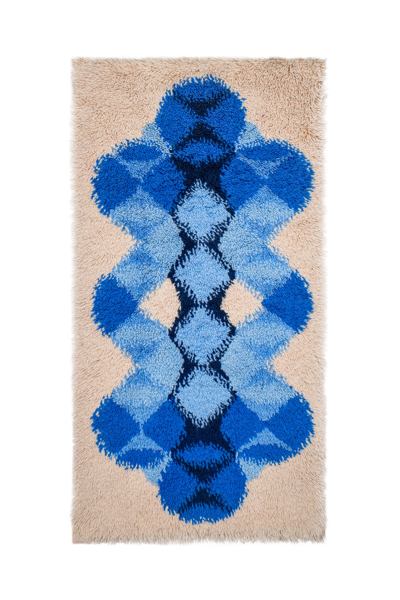 VINTAGE SCANDINAVIAN rya RUG 4'2" x 2'3"