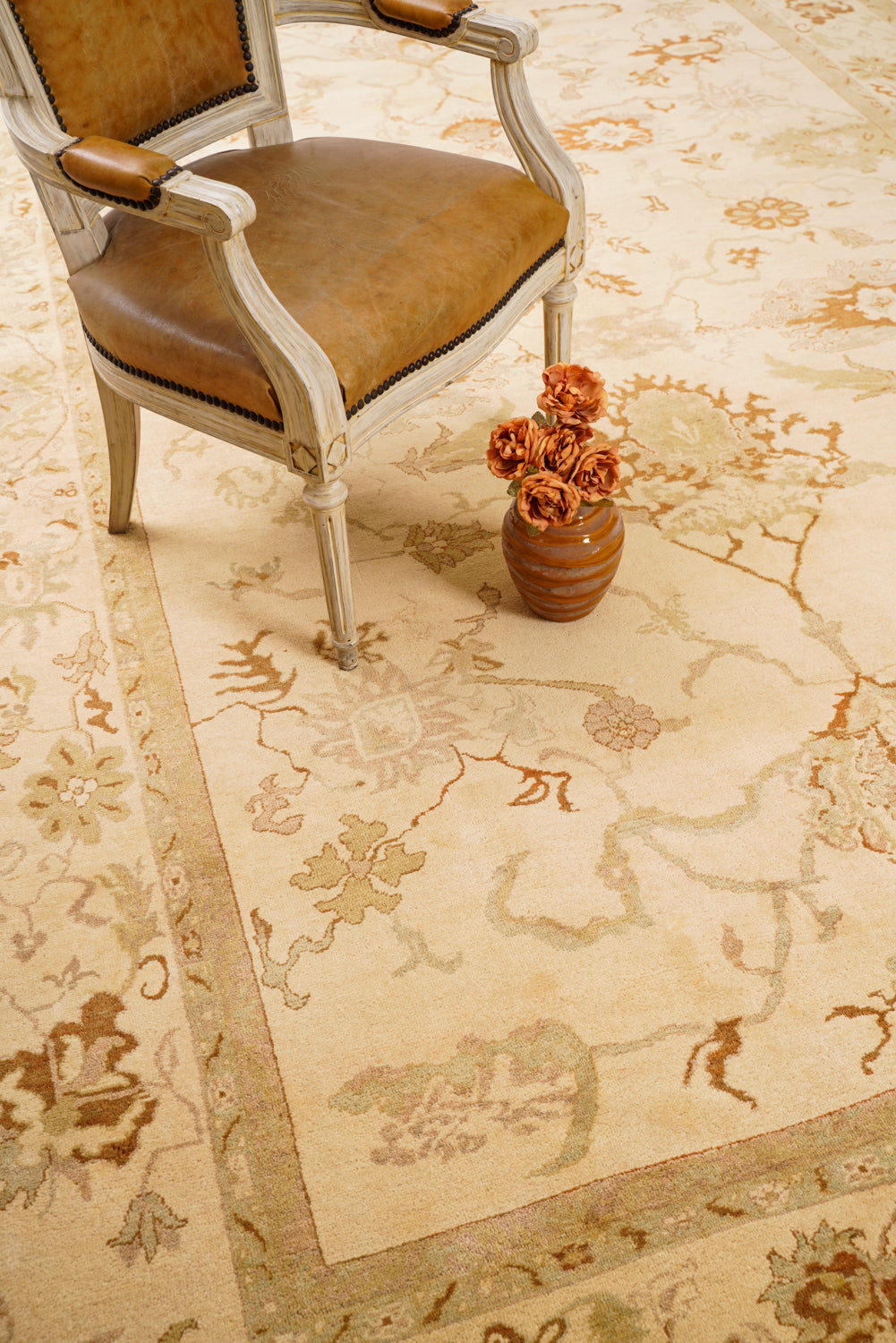 Vintage Turkish Ziegler Design Rug 13'7