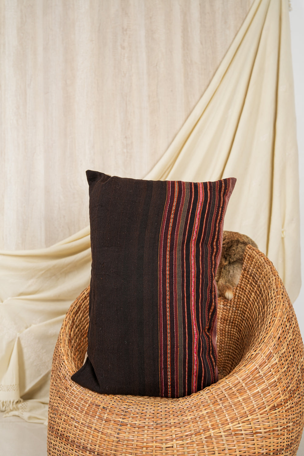 Vintage Bolivian Textile Cushion Cover 2'5" x 1'8"