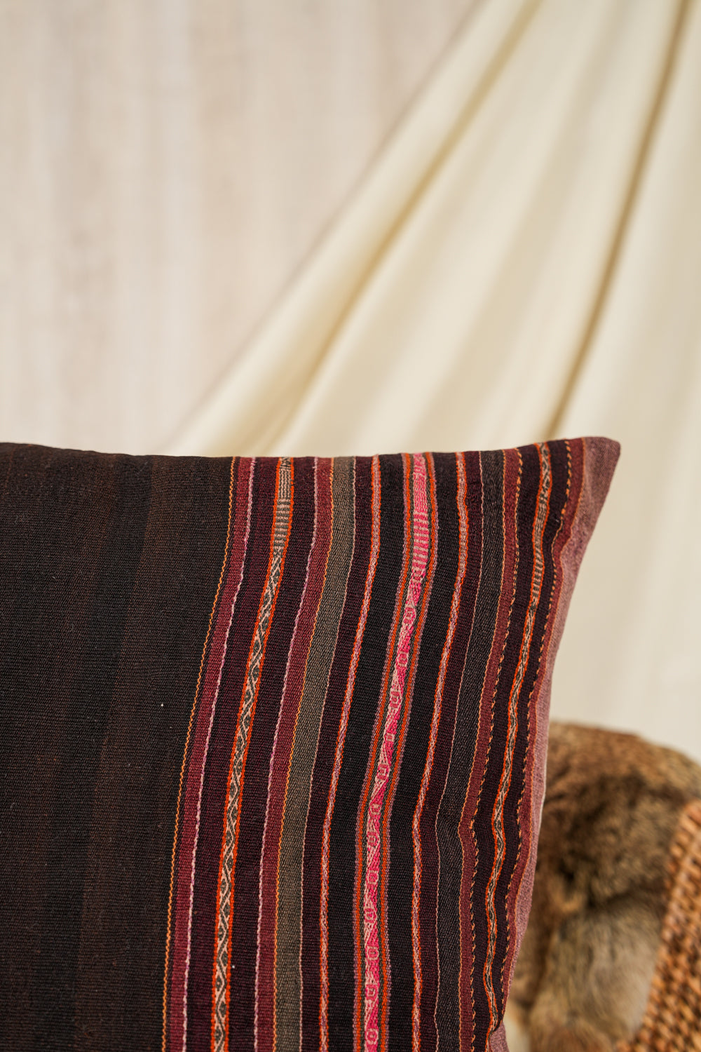 Vintage Bolivian Textile Cushion Cover 2'5" x 1'8"