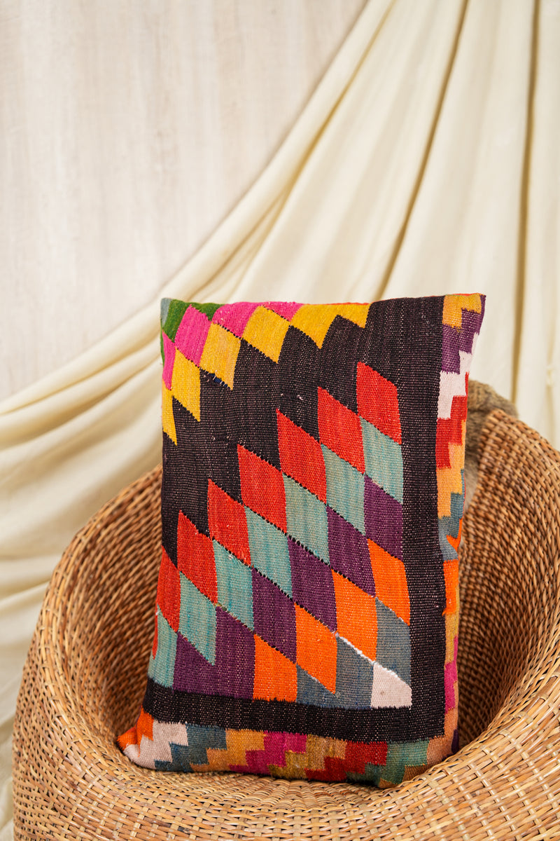 Vintage Scandinavian Kilim Cushion 2'2" x 1'7"