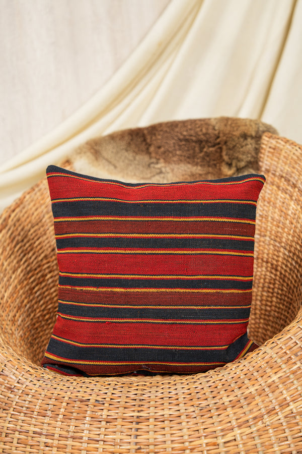 Vintage Caucasian Jajim Cushion 1'4" x 1'4"