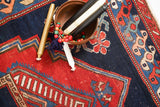 Antique Caucasian Kazak Rug 7'1" x 4'4"
