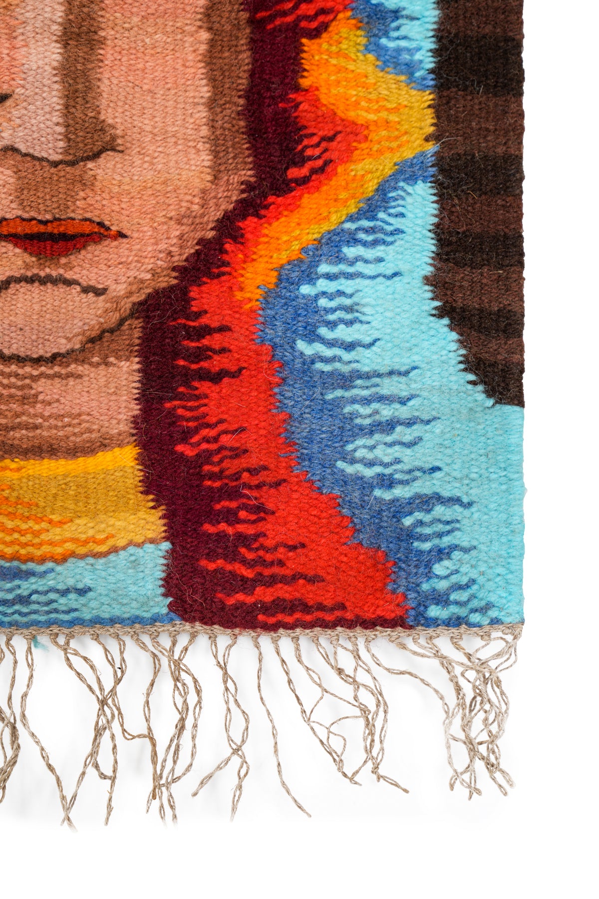 Vintage Scandinavian Portrait Tapestry 2' x 1'7"