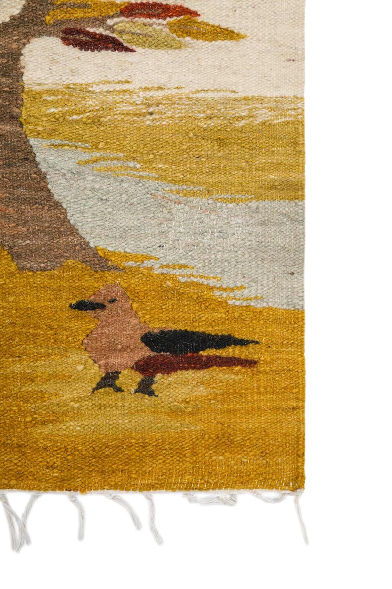 VINTAGE SWEDISH TAPESTRY KILIM 2'8" x 1'8"