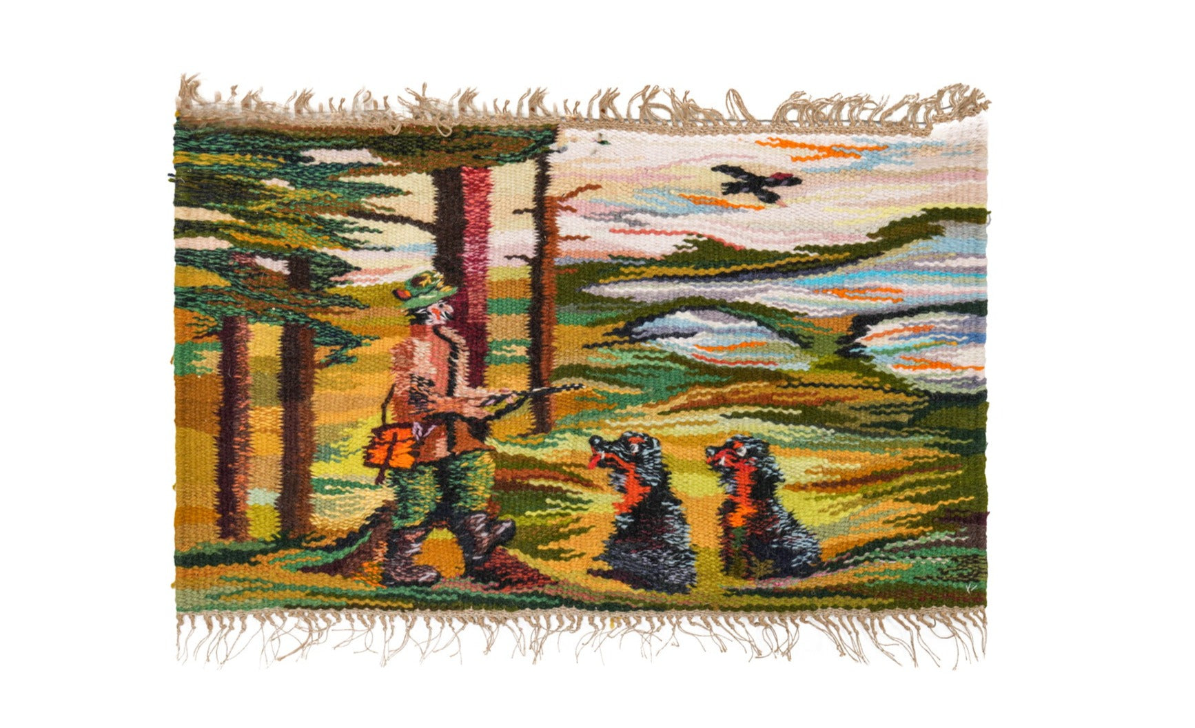 Vintage Scandinavian tapestry 2'5" x 1'5"