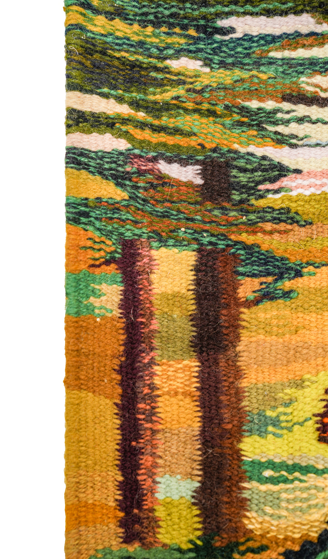 Vintage Scandinavian tapestry 2'5" x 1'5"