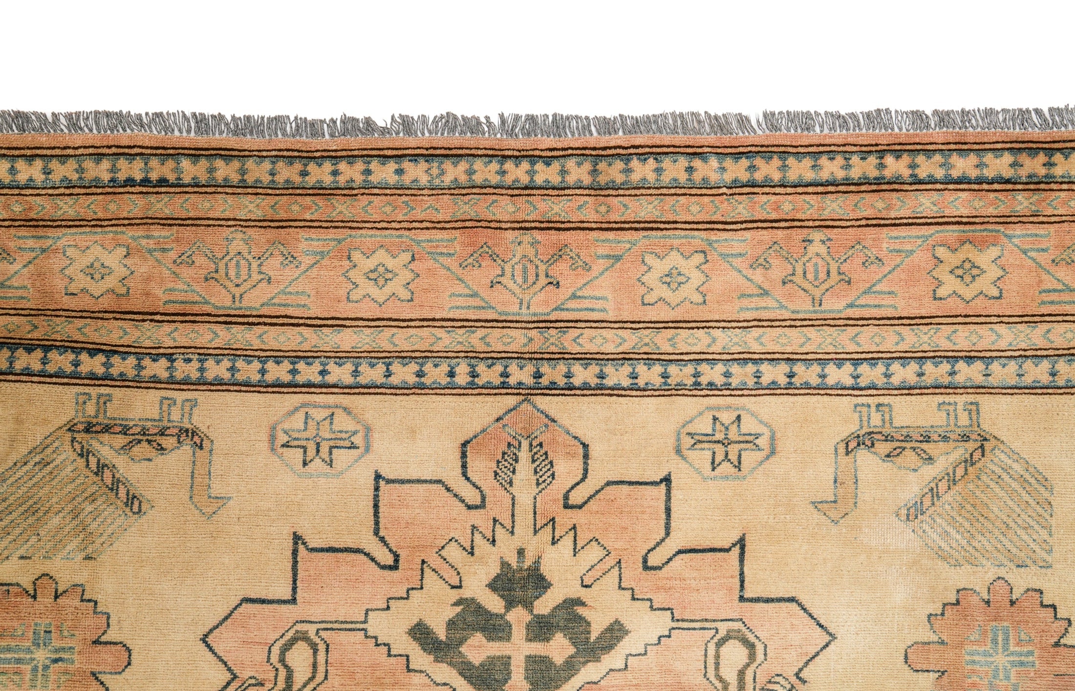 Vintage Afghan Kazak Rug 10'10" x 7'6"