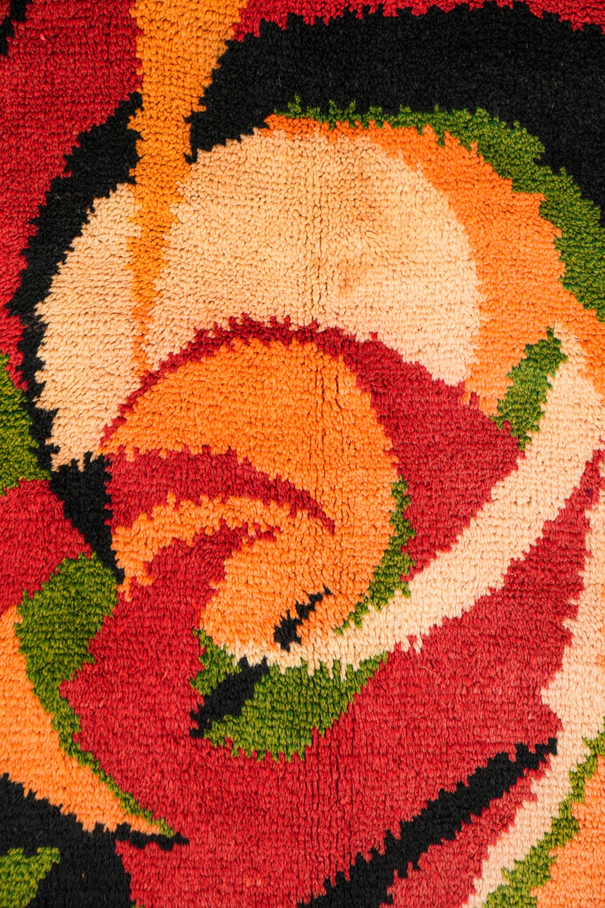 Vintage Scandinavian rya Rug 6'10" x 5'