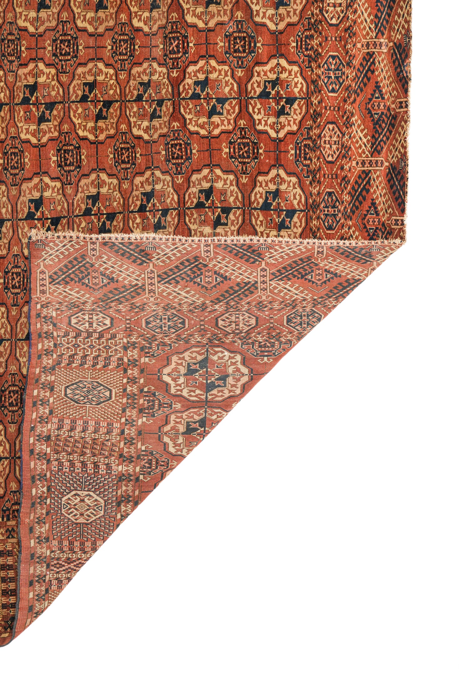 Antique Turkmen Bokhara Rug 10'6" x 7'7"