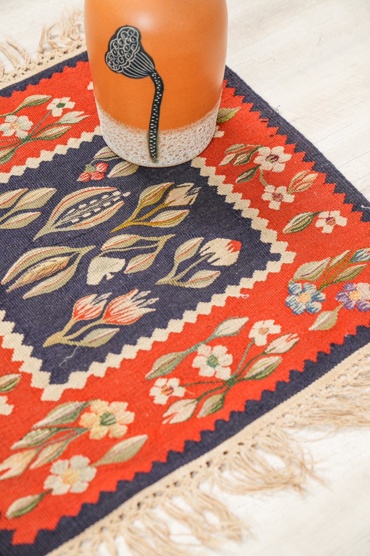 Antique Balkans Sarkoy Kilims 1'9" x 1'9" Each