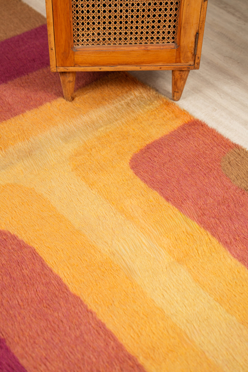 Vintage Retro Scandinavian Rug 7'1" X 5'5"