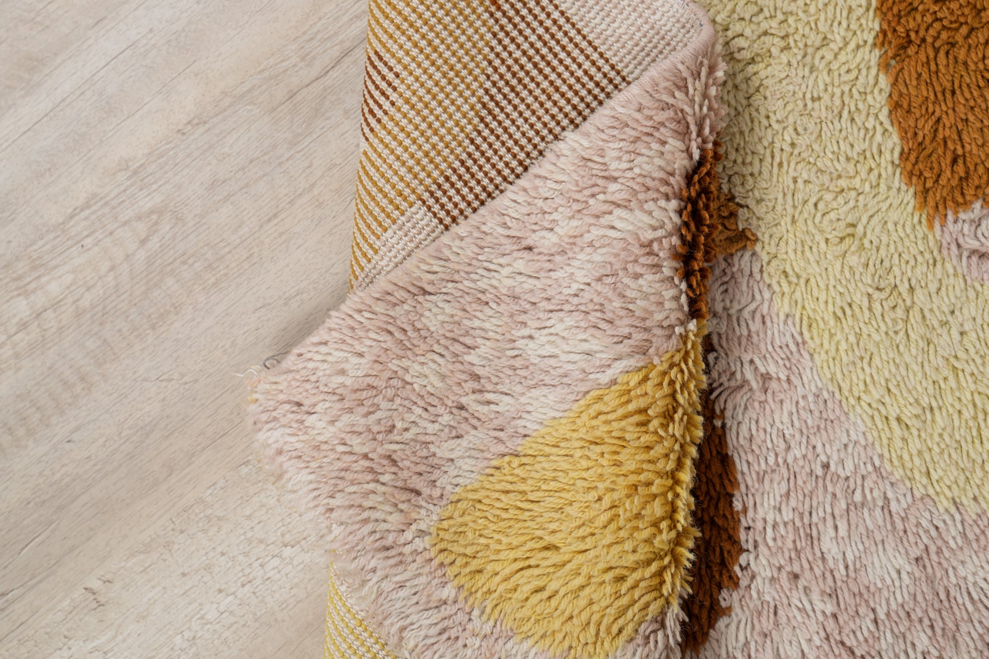 Vintage Scandinavian Rya Rug 4'6" x 2'4"