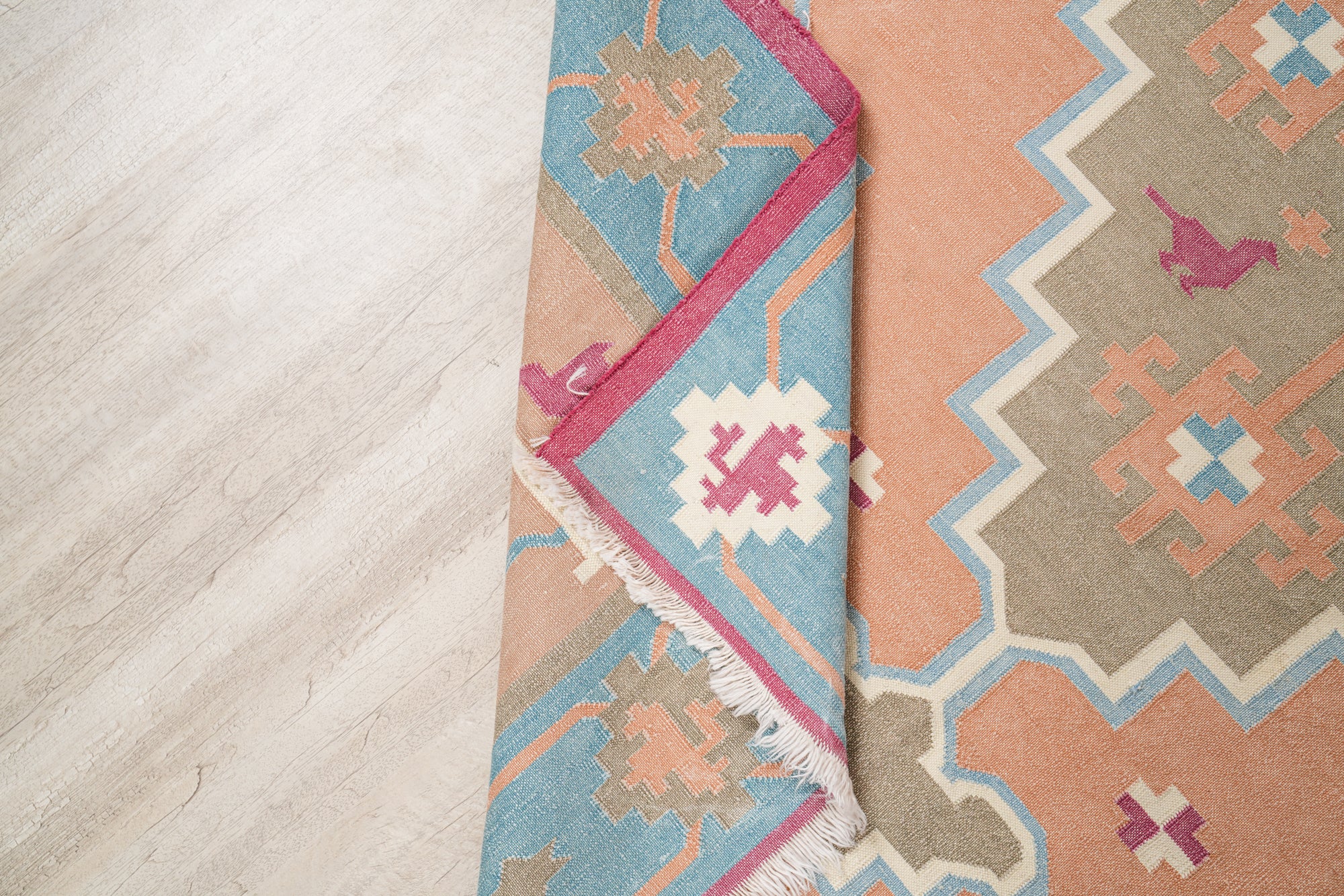 Vintage Indian Dhurrie Kilim 6'3" x 4'4"