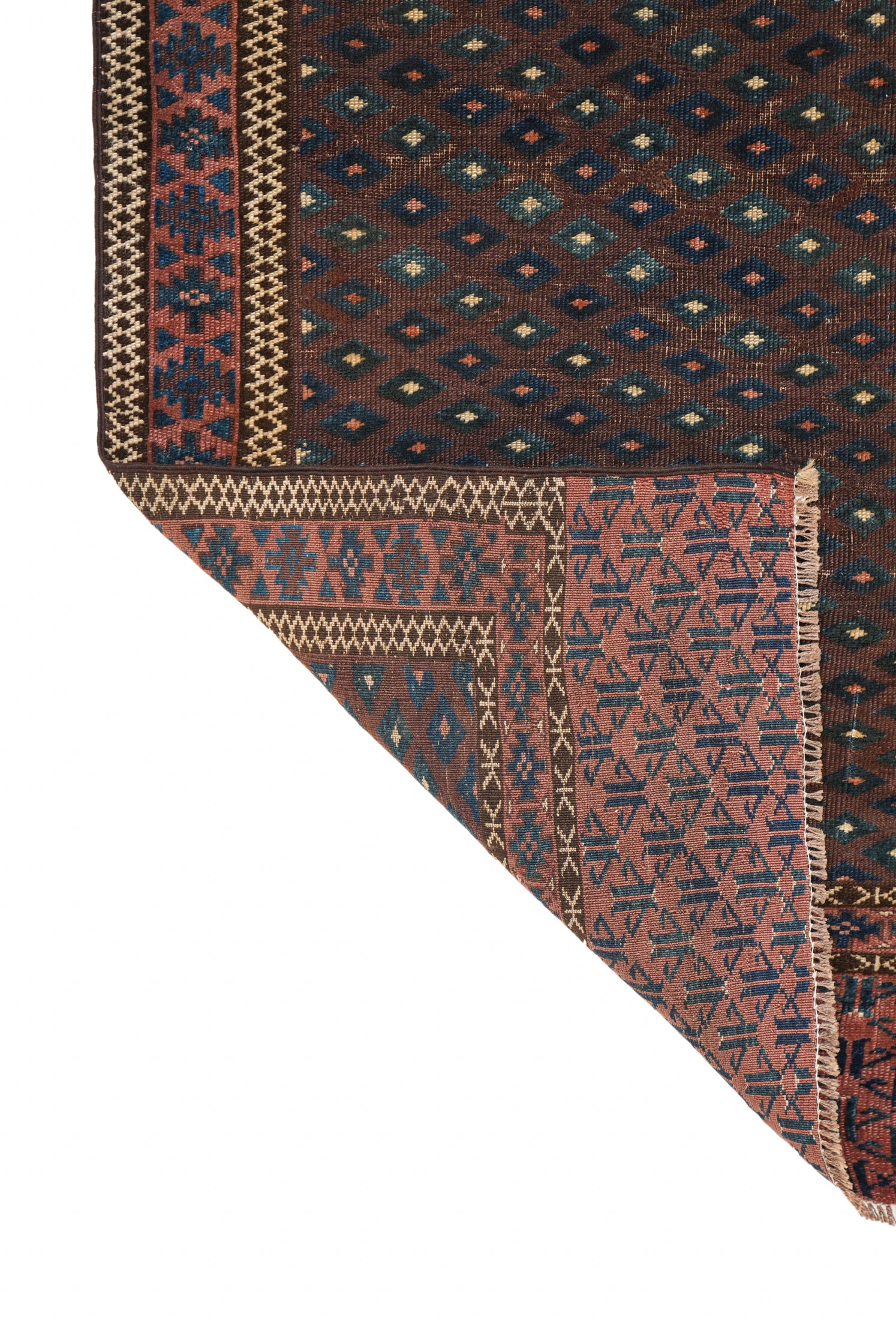 Antique Turkmen Yomud Rug 4' x 2'8"