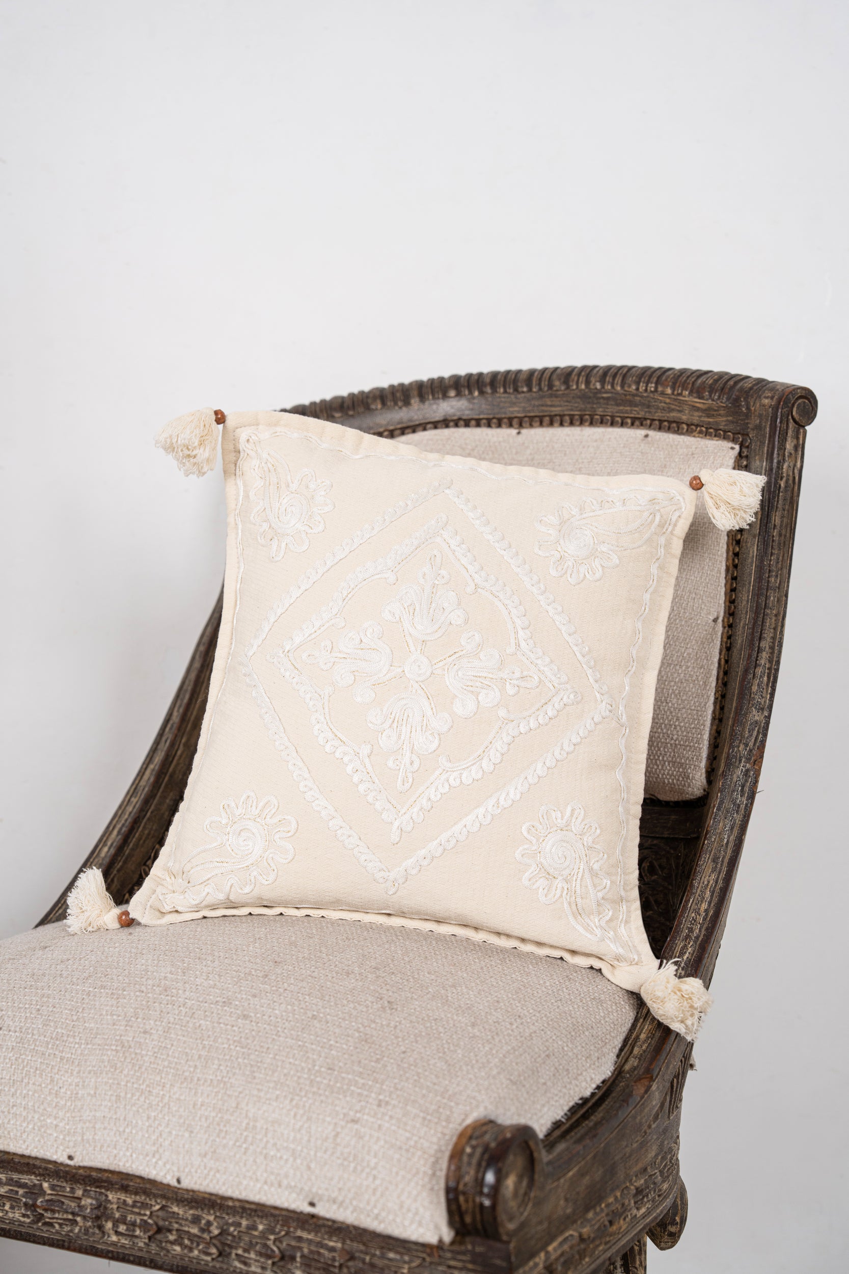 Vintage Embroidered Cushion 1'4" x 1'3"