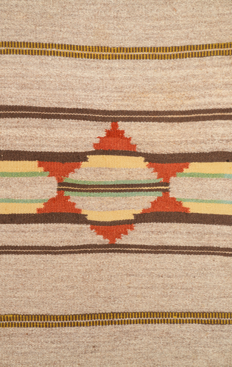 Vintage Scandinavian Table Runner Textile 4'8" x 1'5"