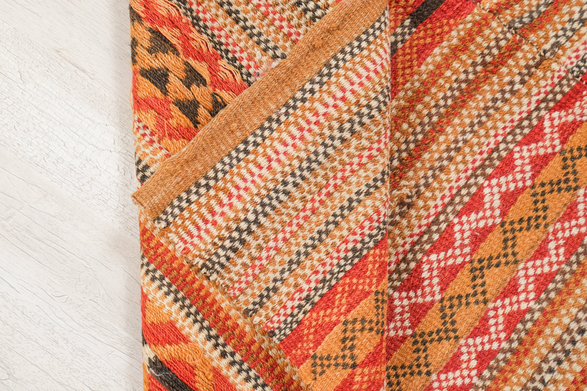 Antique Danish Dansk Brogd Coverlet textile 4'10" x 4'2"