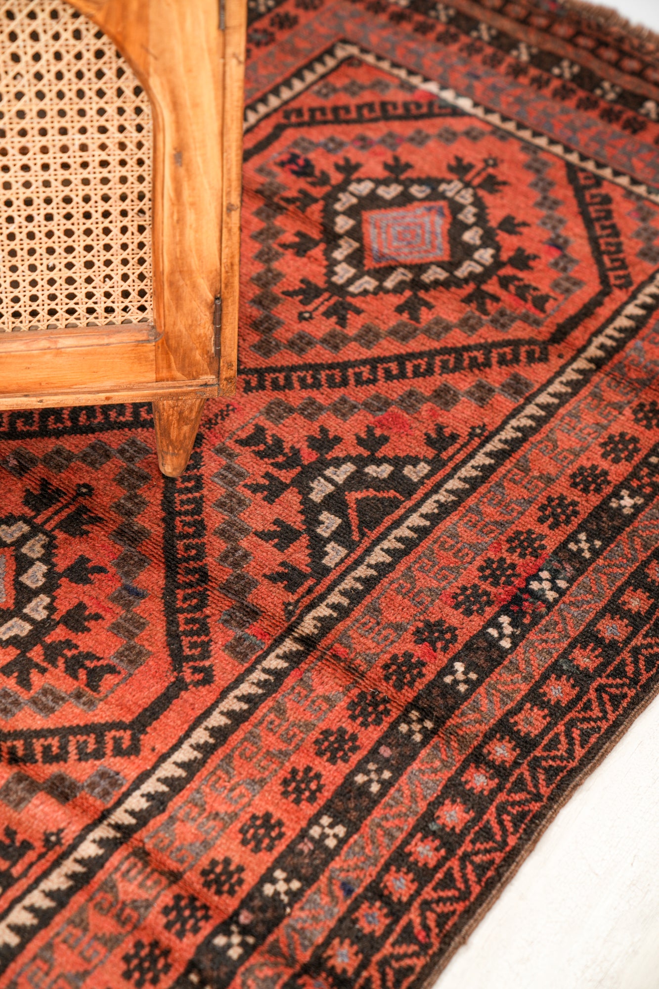Vintage Turkmen Hallway Rug 12'2" x 3'6"