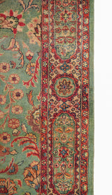 Antique Indian Agra Hallway Rug 20'9" x 3'6"