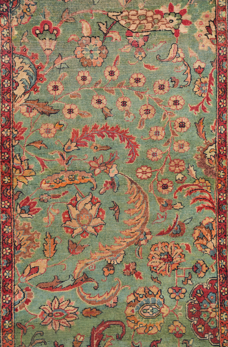 Antique Indian Agra Hallway Rug 20'9" x 3'6"