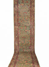 Antique Indian Agra Hallway Rug 20'9" x 3'6"