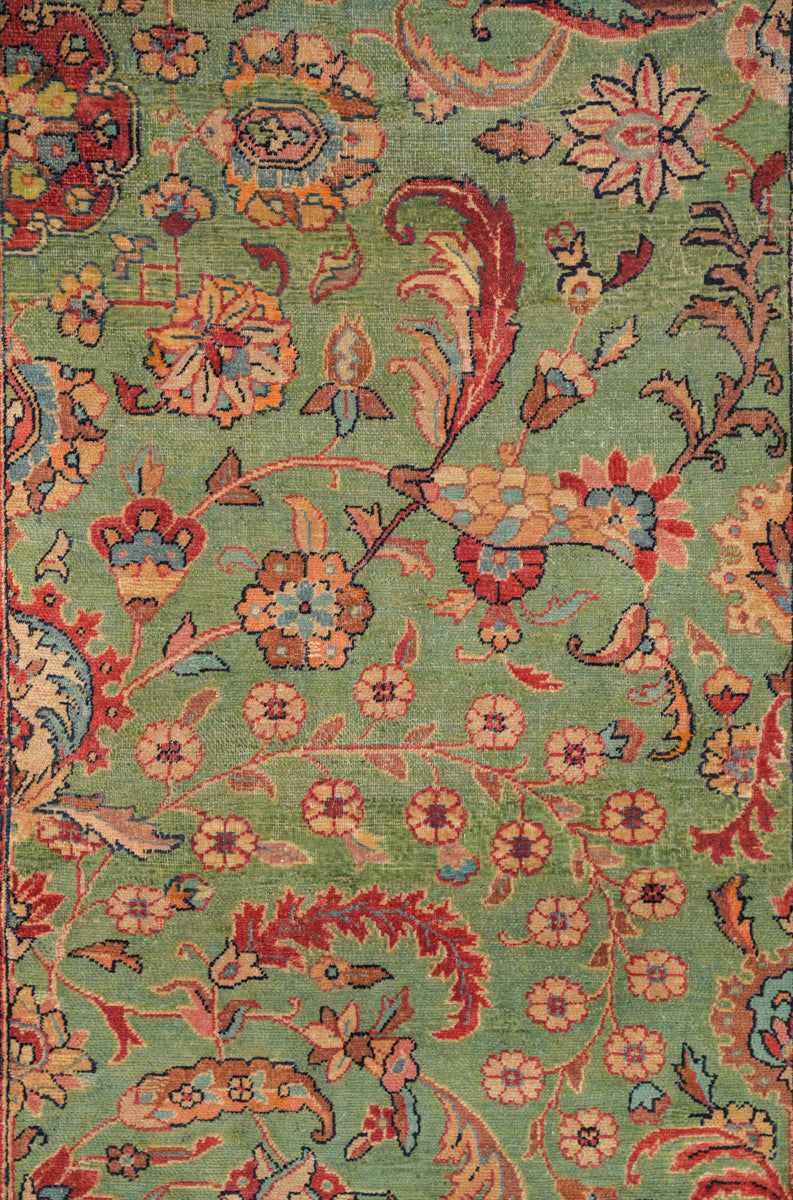 Antique Indian Agra Hallway Rug 20'9" x 3'6"