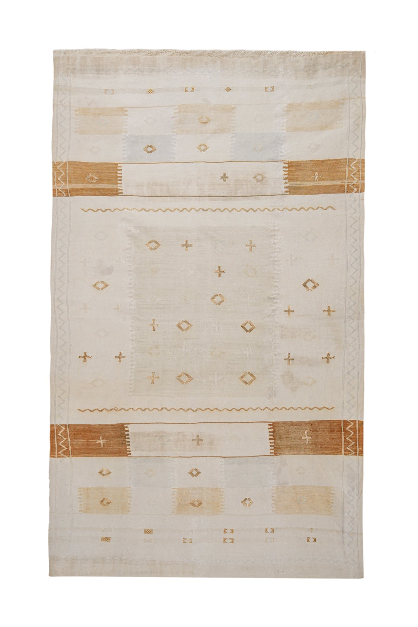 Vintage Moroccan sabra Kilim 9'2" x 5'5"