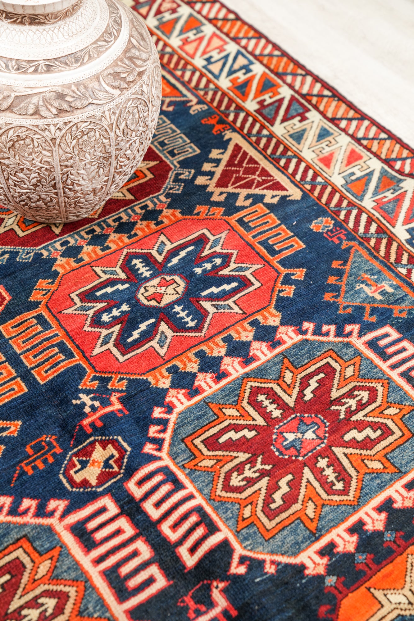 Antique Caucasian Shirvan Rug 9'7" x 5'5"