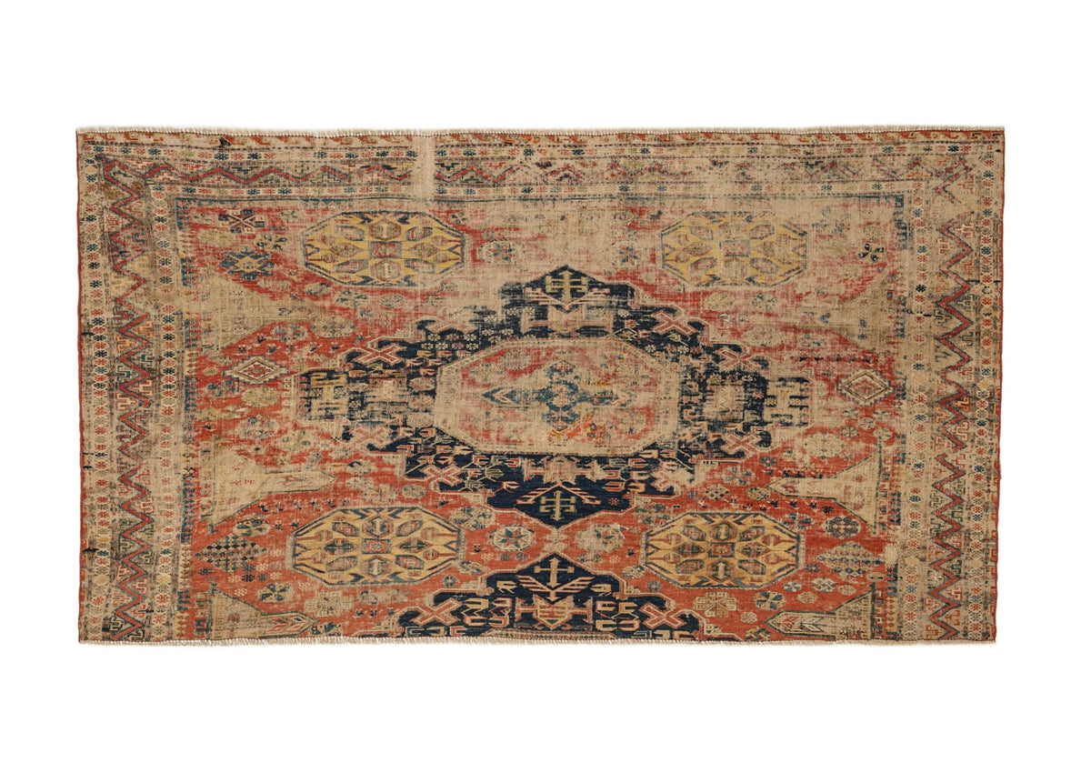 Antique East Caucasian Soumack Kilim 6'7" x 3'8"